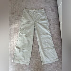 GAP Cream Wide-Leg Pants